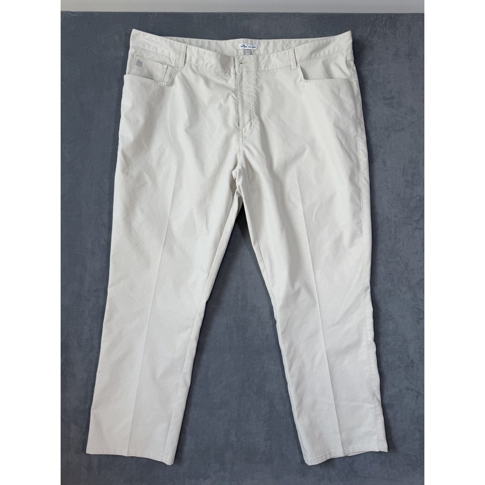 Peter Millar EB66 Men's Khaki Pants Beige Performance Golf Office 44x30 5 Pocket